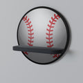 BASEBALL AlLURE Prateleira Redonda Decorativa em Acabamento Preto