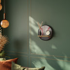 BASEBALL AlLURE Round Art Shelf In Oak Effect