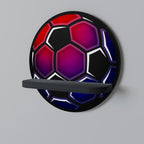 FOOTBALL DREAM Prateleira Redonda Decorativa em Acabamento Preto