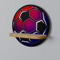 FOOTBALL DREAM Prateleira Redonda Decorativa em Efeito Carvalho