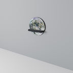 MOON WANDER Prateleira Redonda Decorativa em Acabamento Preto