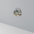 MOON WANDER Prateleira Redonda Decorativa em Efeito Carvalho