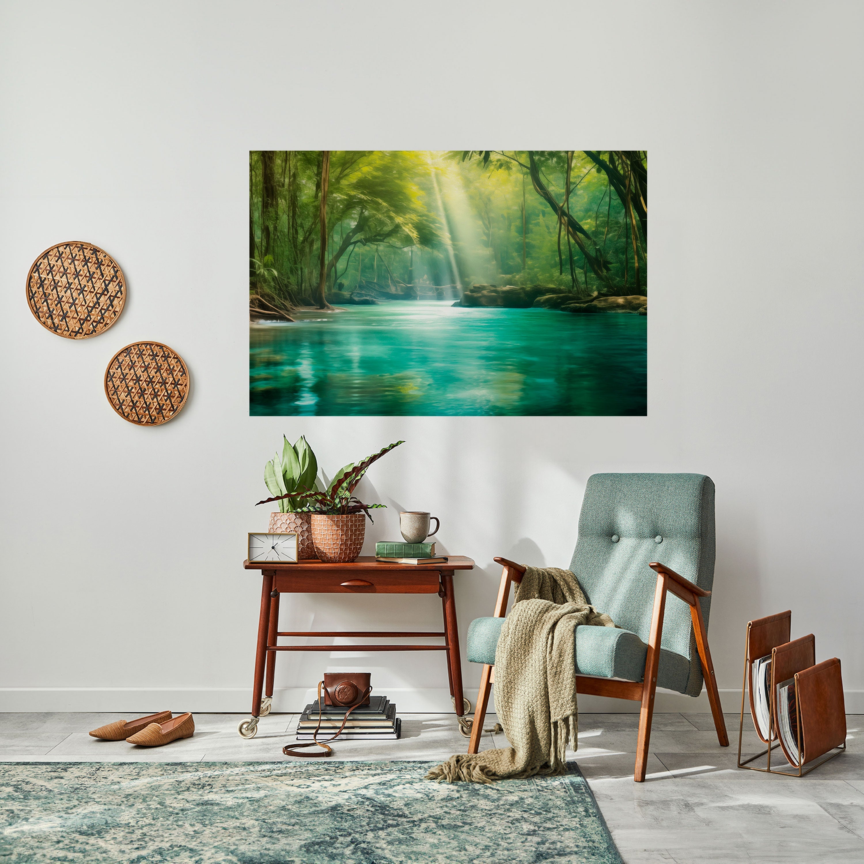 SERENE REFLECTIONS Peel and Stick Horizontal Poster