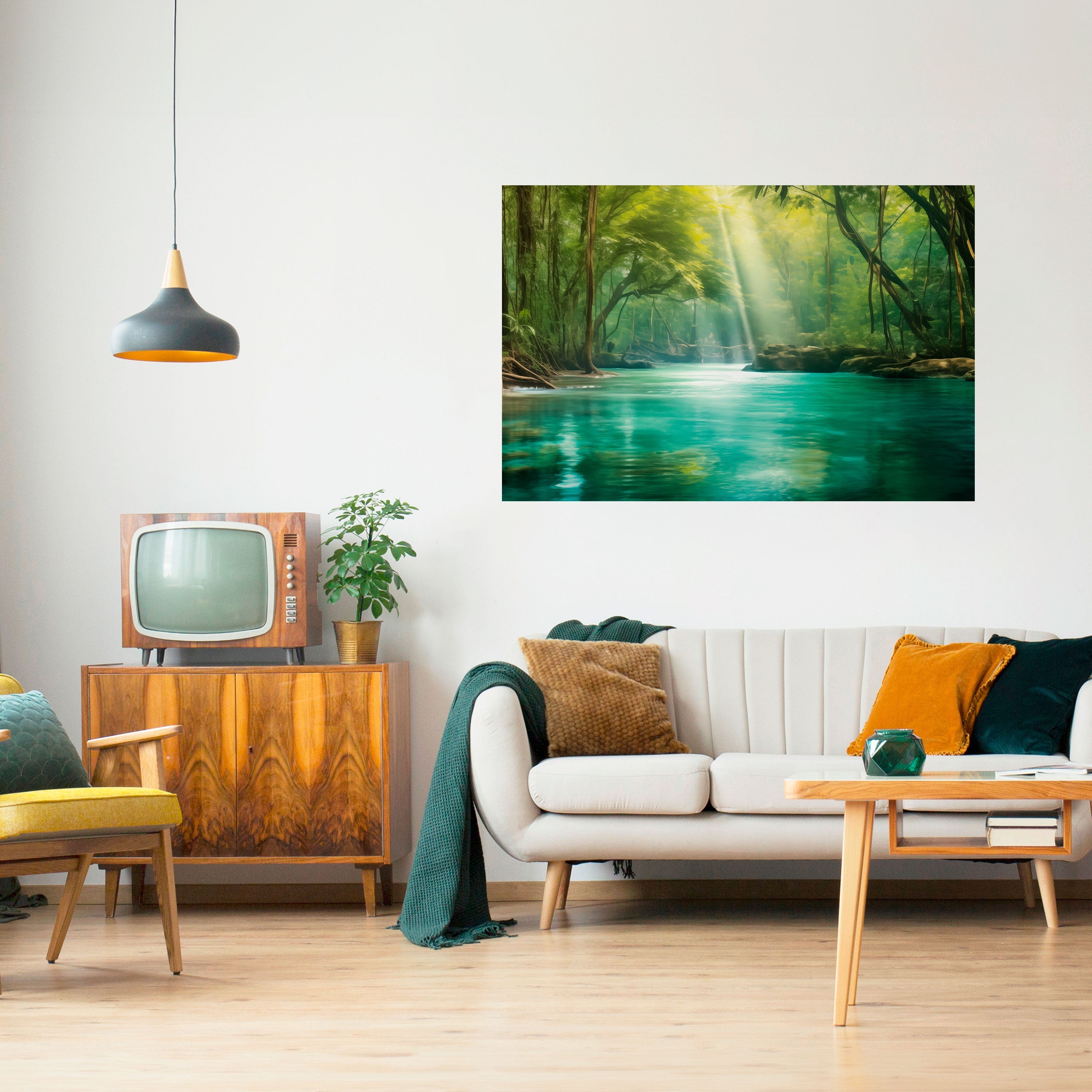 SERENE REFLECTIONS Peel and Stick Horizontal Poster