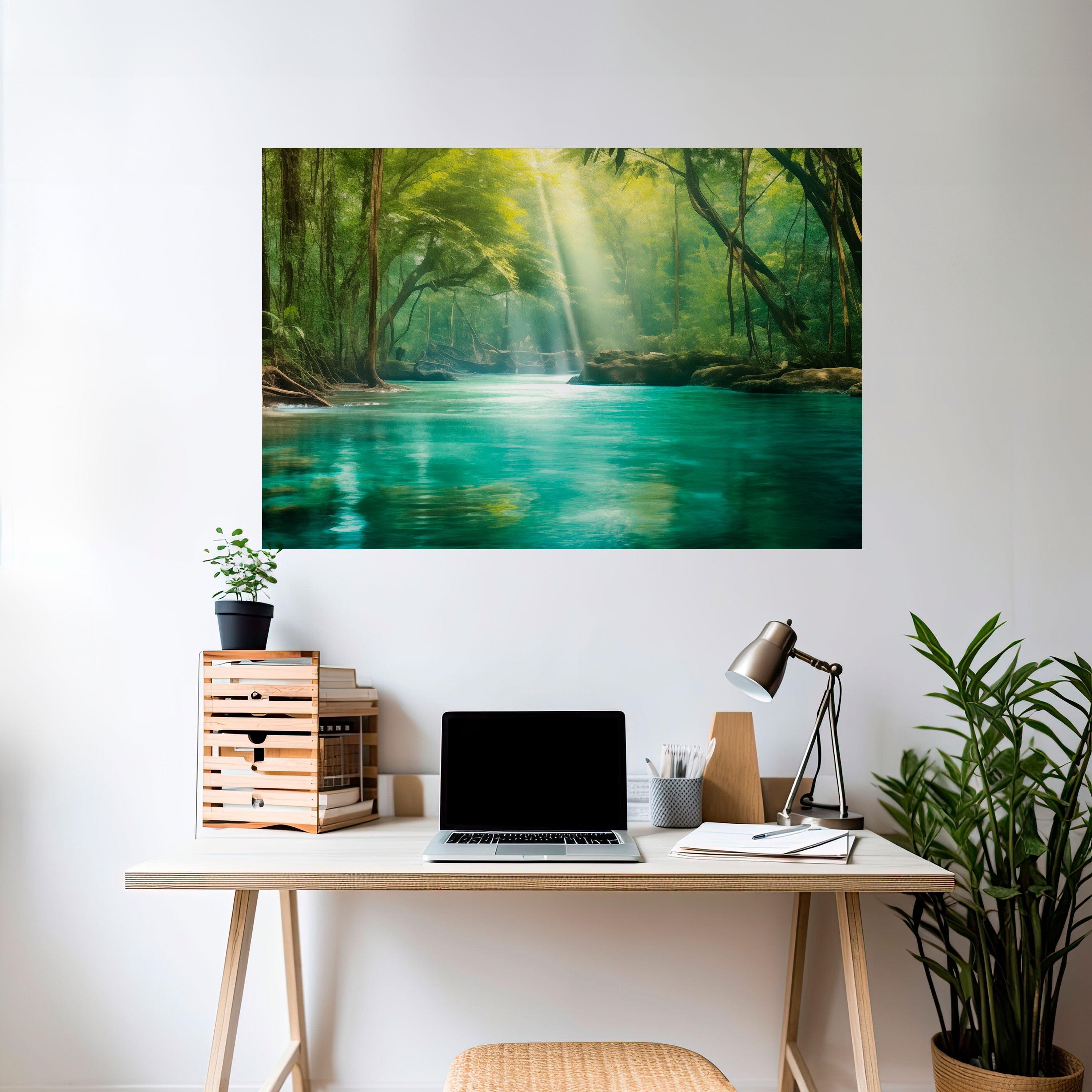 SERENE REFLECTIONS Peel and Stick Horizontal Poster