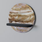 JUPITER WALK Prateleira Redonda Decorativa em Acabamento Preto