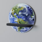 EARTH TROOP Prateleira Redonda Decorativa em Acabamento Preto