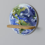 EARTH TROOP Prateleira Redonda Decorativa em Efeito Carvalho