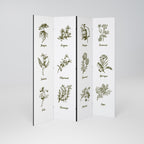 WHISPERS OF WILD HERBS Biombo Decorativo de 4 Painéis