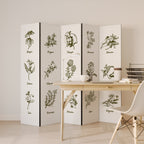 WHISPERS OF WILD HERBS Biombo Decorativo de 5 Painéis
