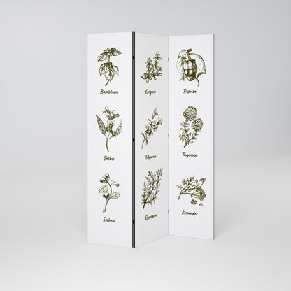 HERBAL FINESSE - DE Biombo de 3 Painéis