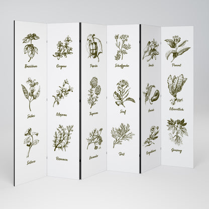 HERBAL FINESSE - DE Biombo de 6 Painéis