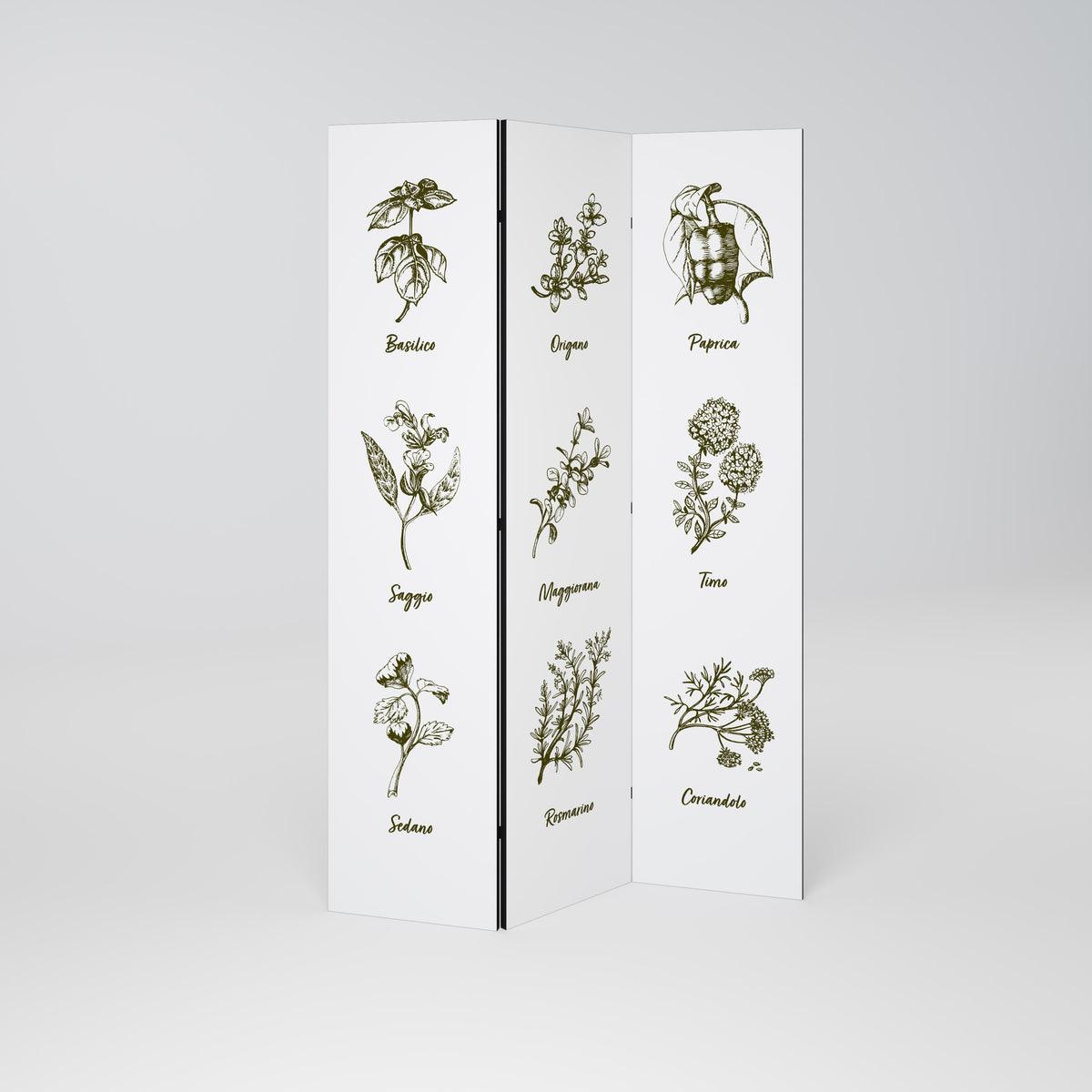 HERBAL FINESSE - IT Biombo de 3 Painéis