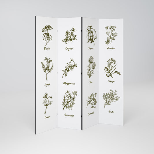 HERBAL FINESSE - IT Biombo de 4 Painéis