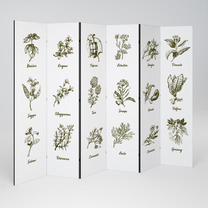 HERBAL FINESSE - IT Biombo de 6 Painéis