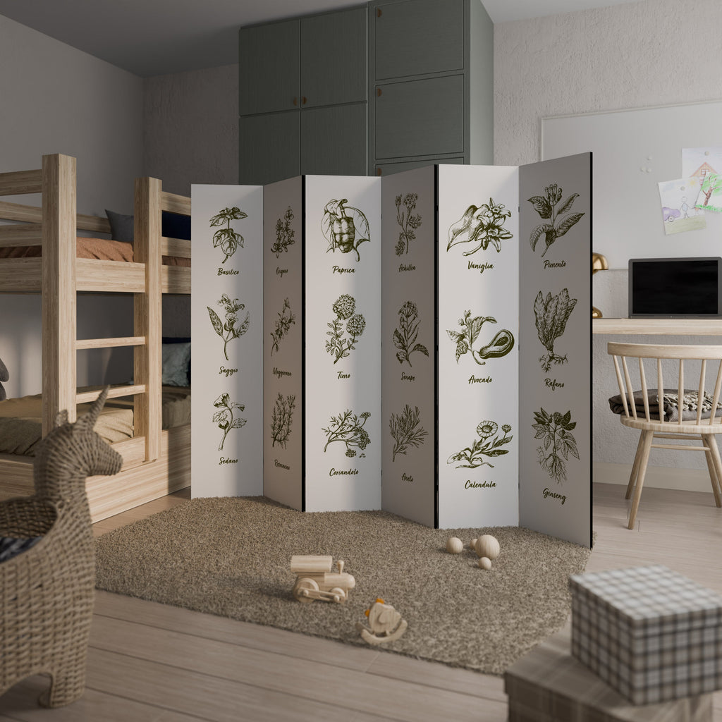 HERBAL FINESSE - IT Decorative 6-Panel Room Divider