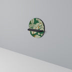 VERDANT PLEASURES Prateleira Oval Decorativa em Acabamento Preto