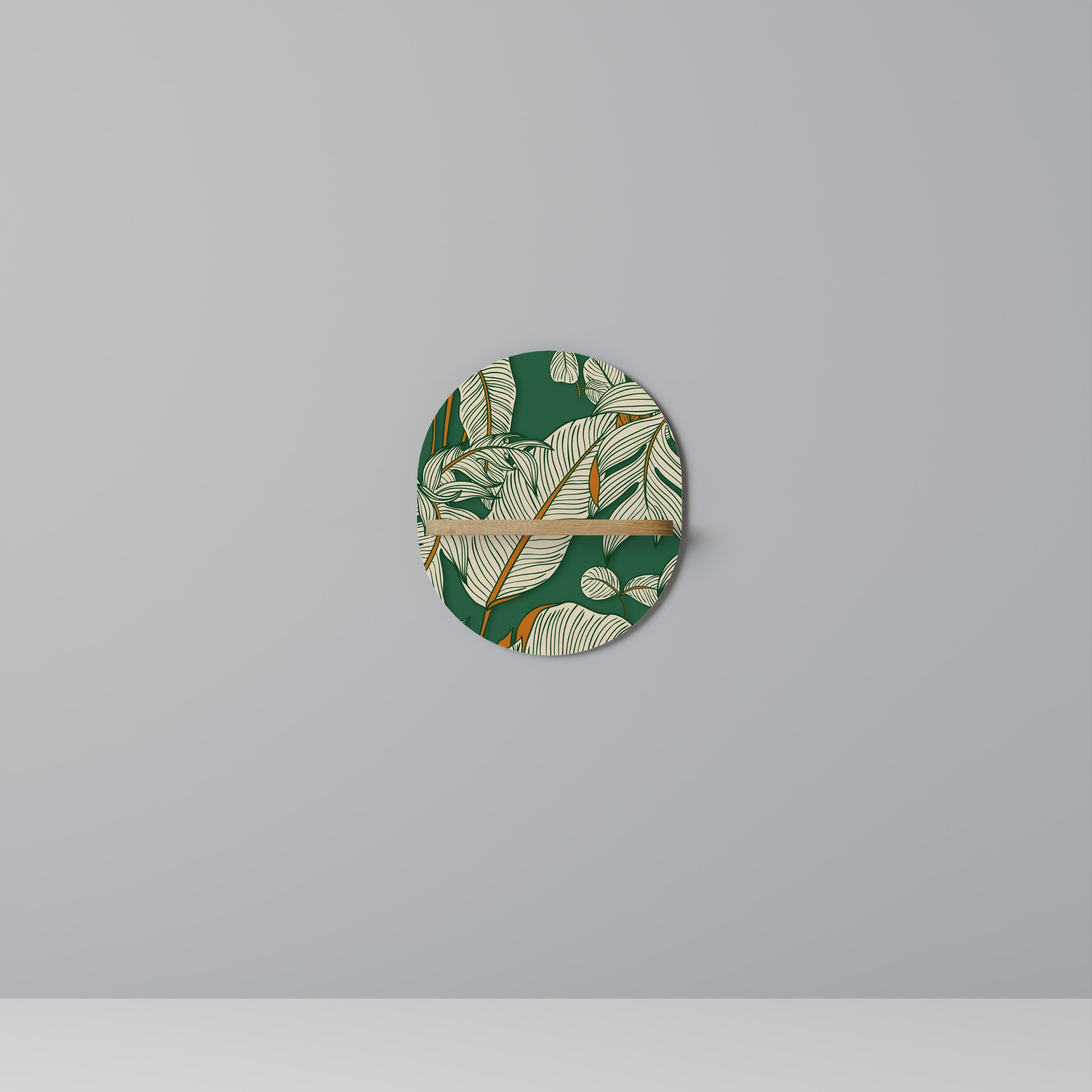 VERDANT PLEASURES Prateleira Oval Decorativa em Efeito Carvalho