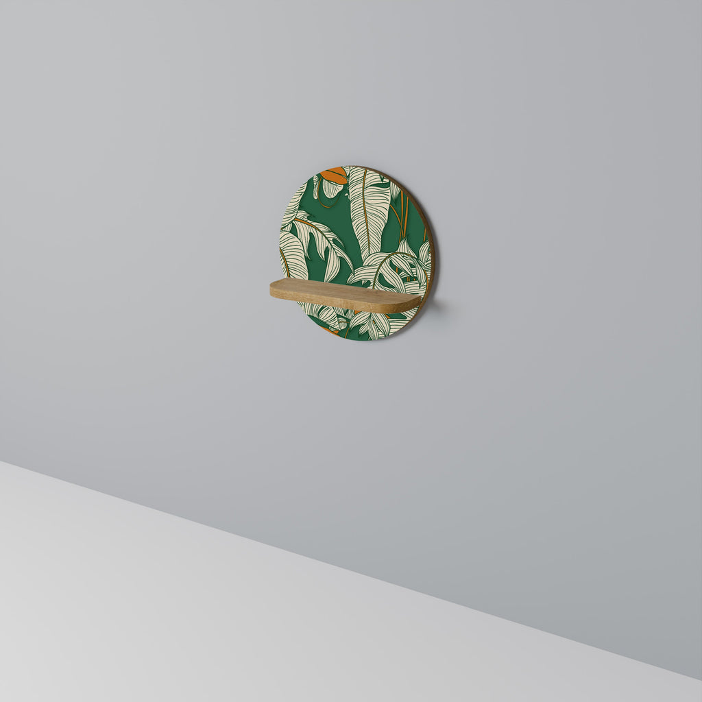 VERDANT PLEASURES Prateleira Redonda Decorativa em Efeito Carvalho