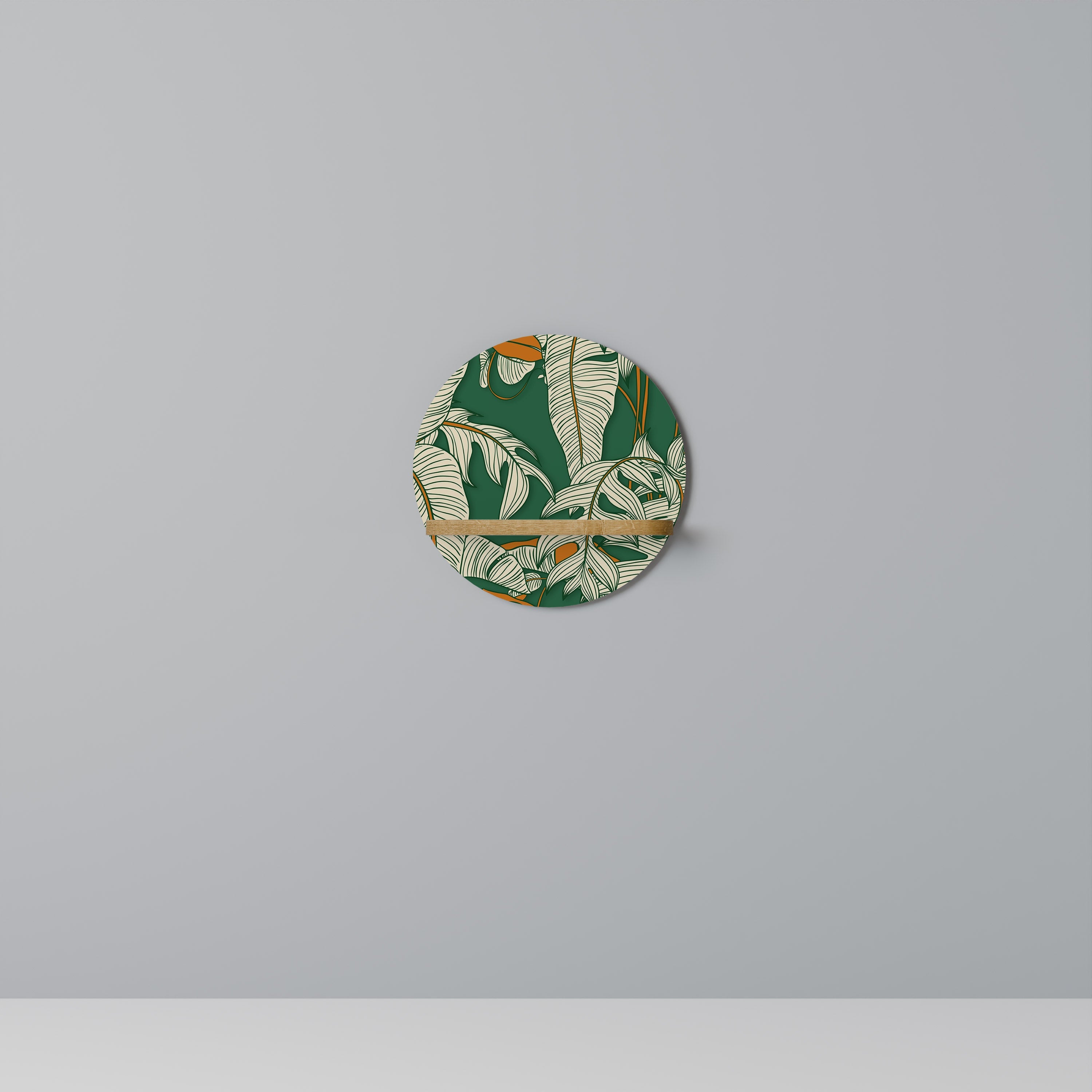 VERDANT PLEASURES Prateleira Redonda Decorativa em Efeito Carvalho