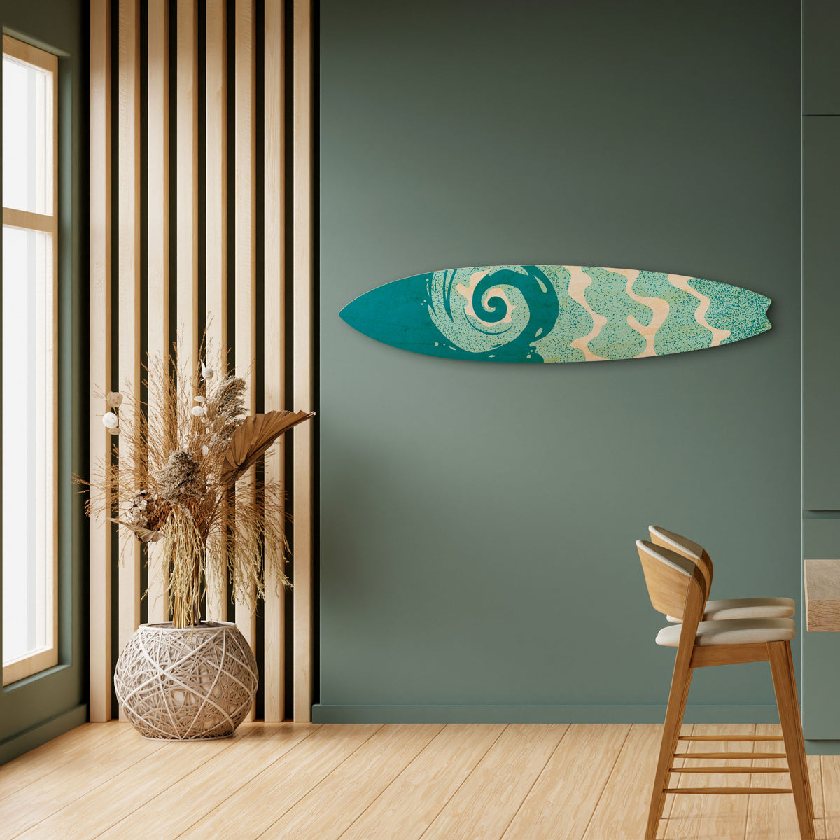 AQUA HELIX Painel Decorativo Prancha de Surf