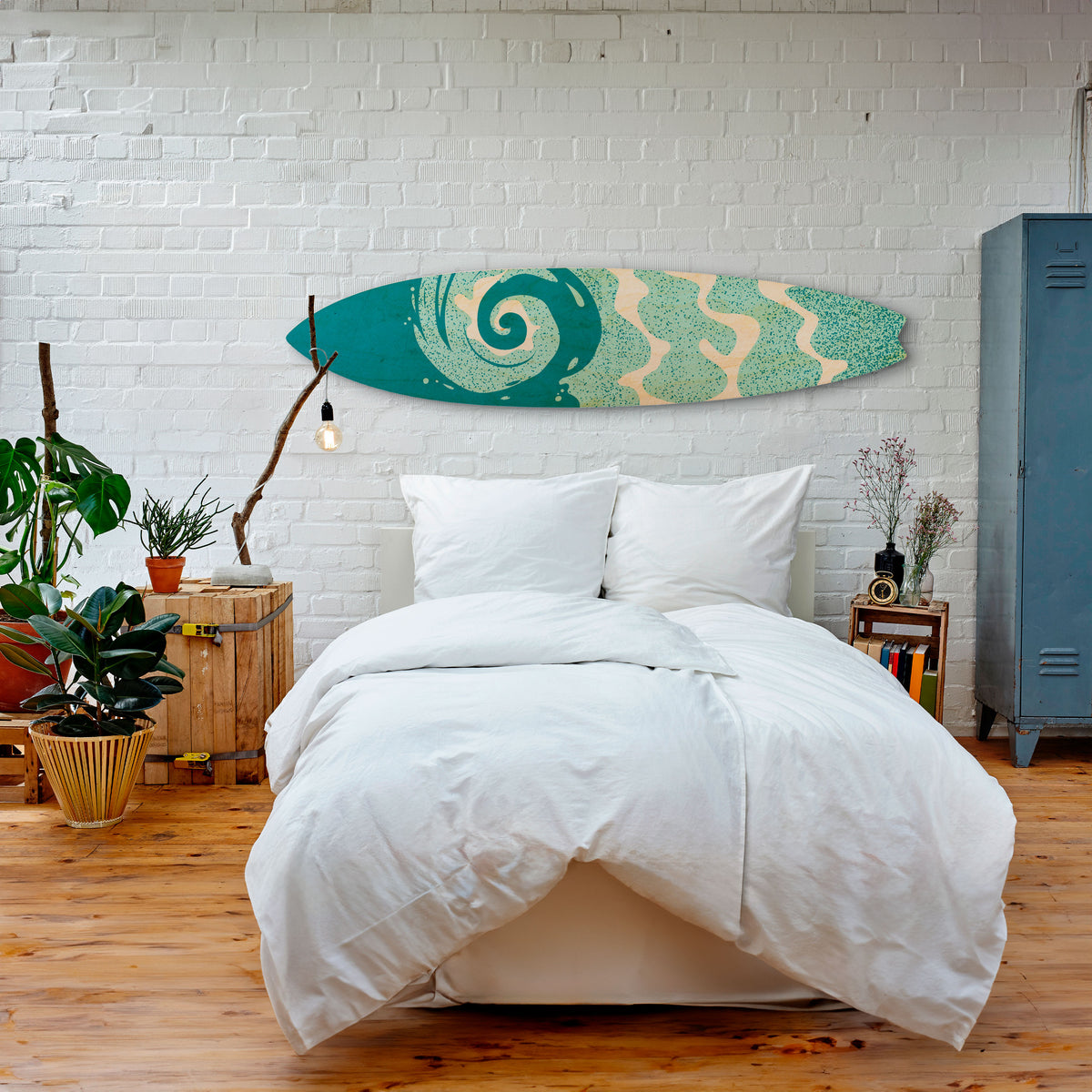 AQUA HELIX Painel Decorativo Prancha de Surf