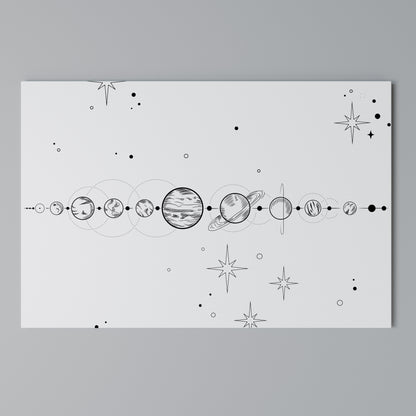 GALAXY OUTLINE Horizontal Canvas Print