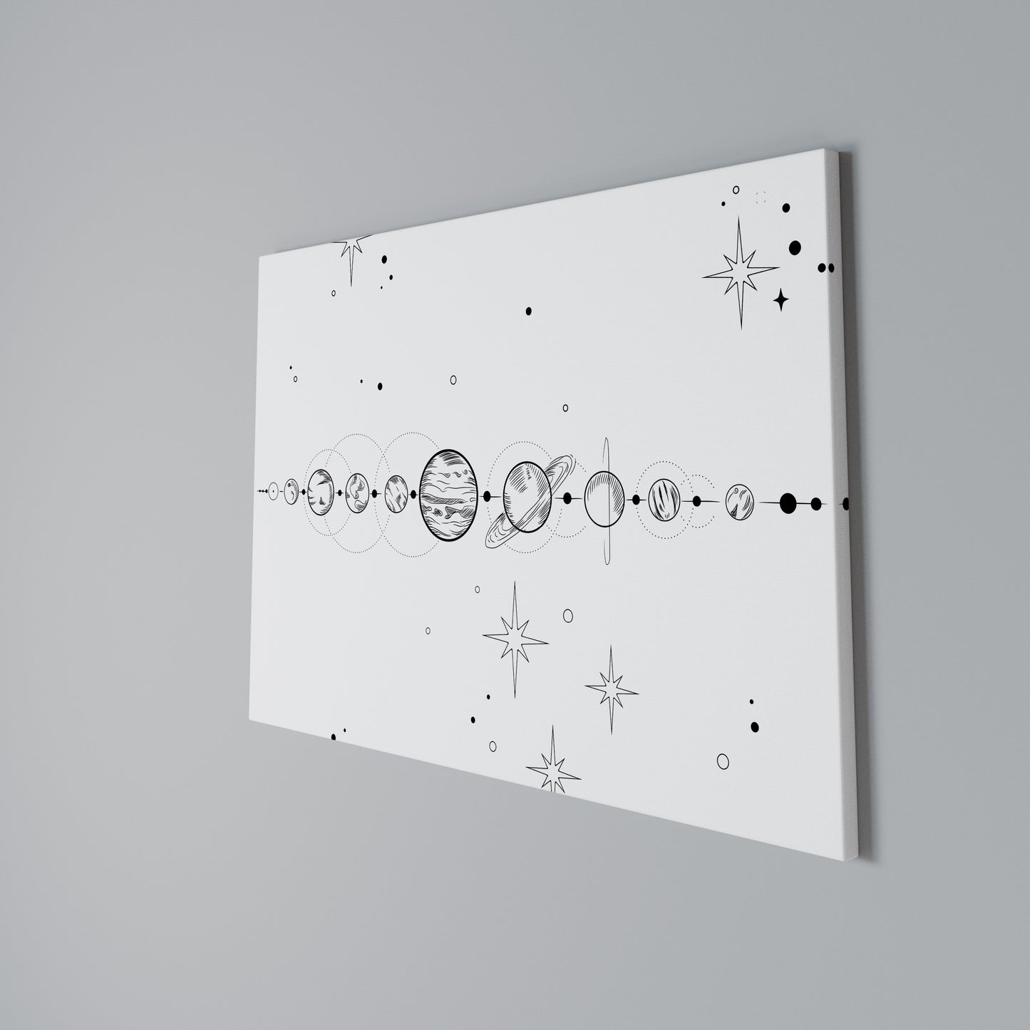 GALAXY OUTLINE Horizontal Canvas Print
