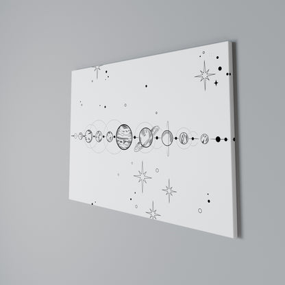 GALAXY OUTLINE Horizontal Canvas Print