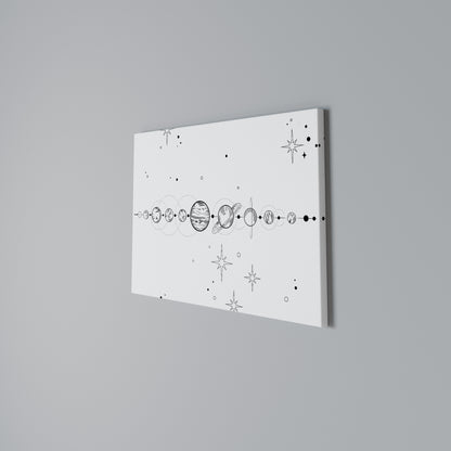 GALAXY OUTLINE Horizontal Canvas Print
