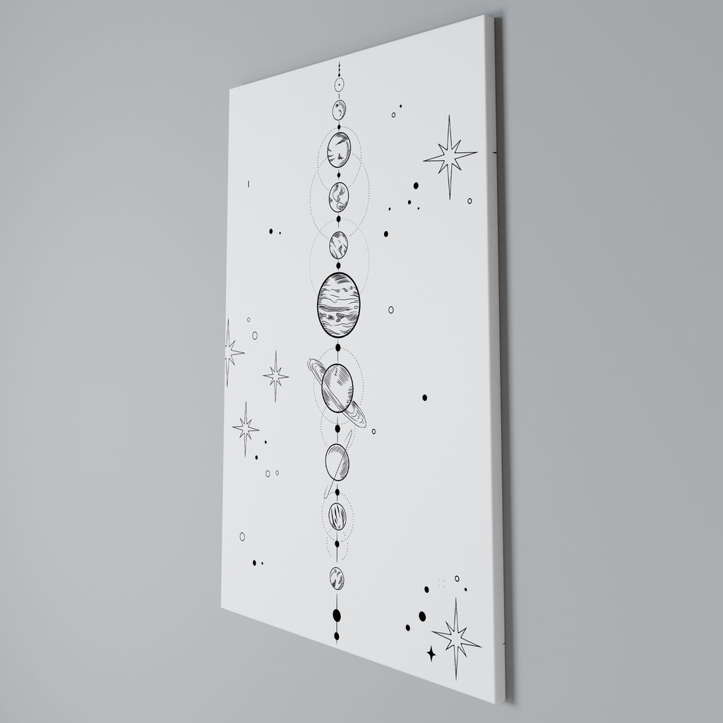 GALAXY OUTLINE Quadro em tela vertical