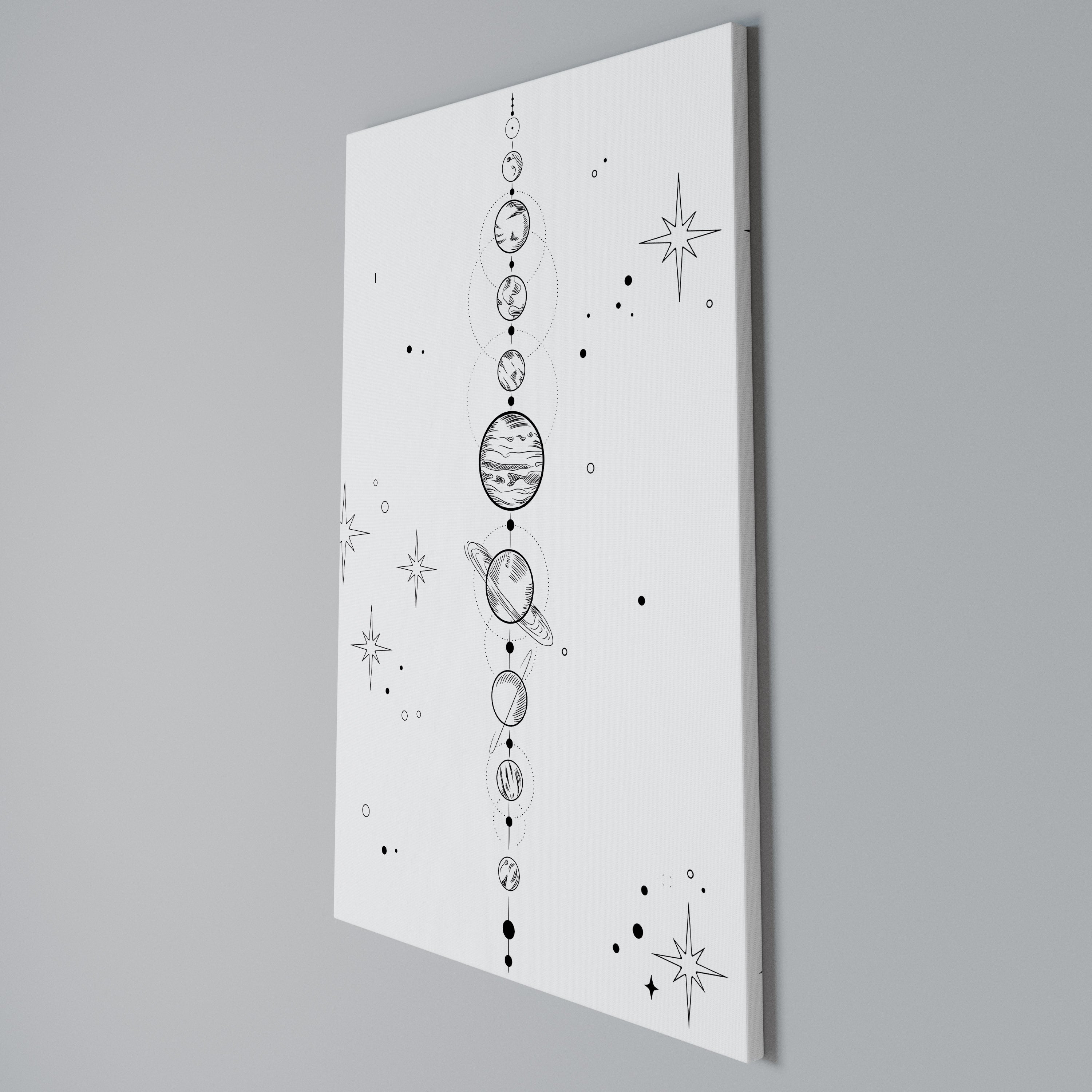 GALAXY OUTLINE Quadro em tela vertical