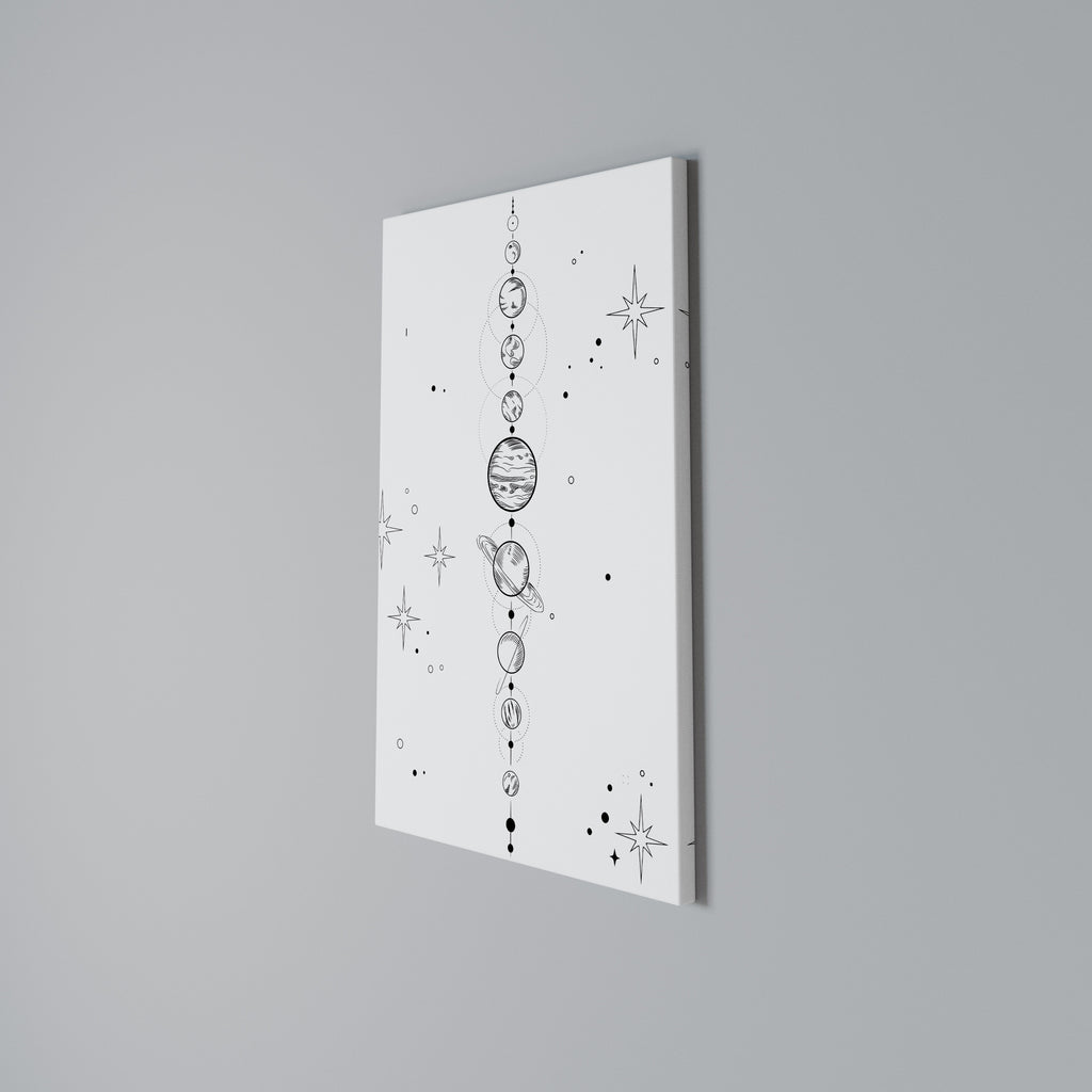 GALAXY OUTLINE Quadro em tela vertical