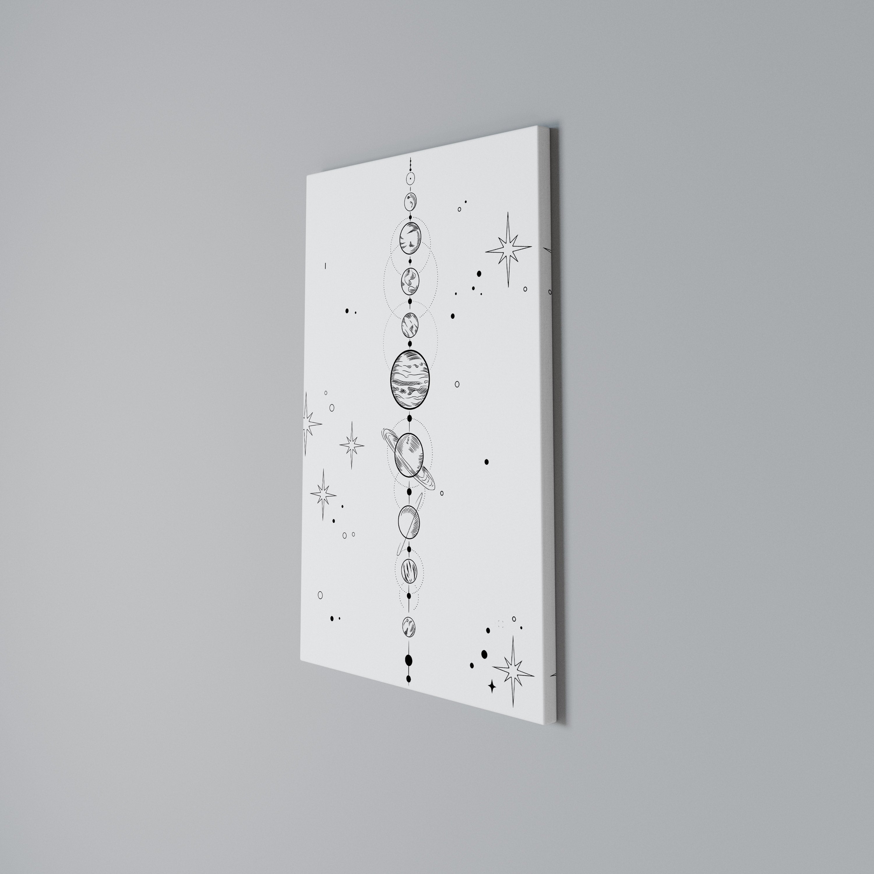 GALAXY OUTLINE Quadro em tela vertical