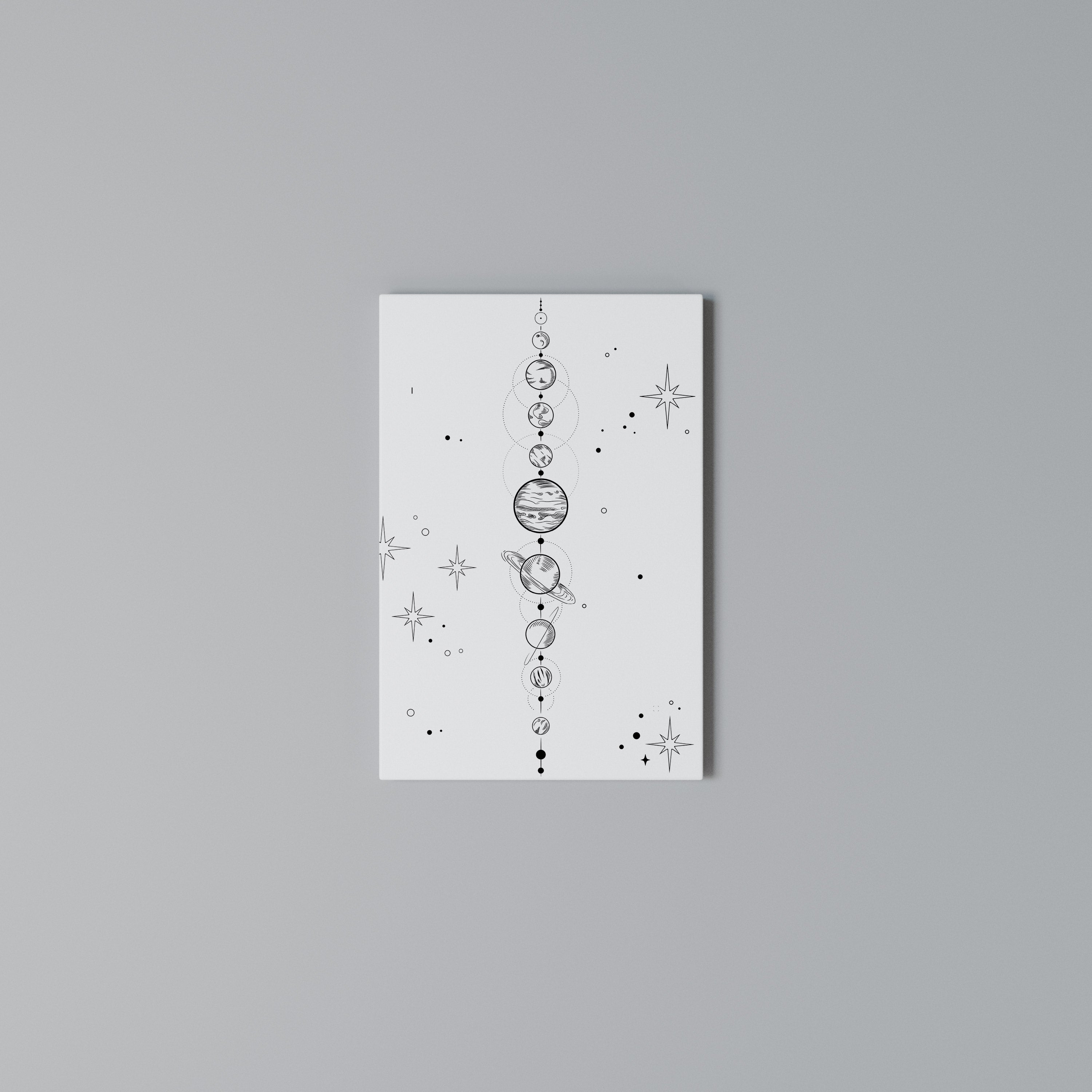 GALAXY OUTLINE Quadro em tela vertical