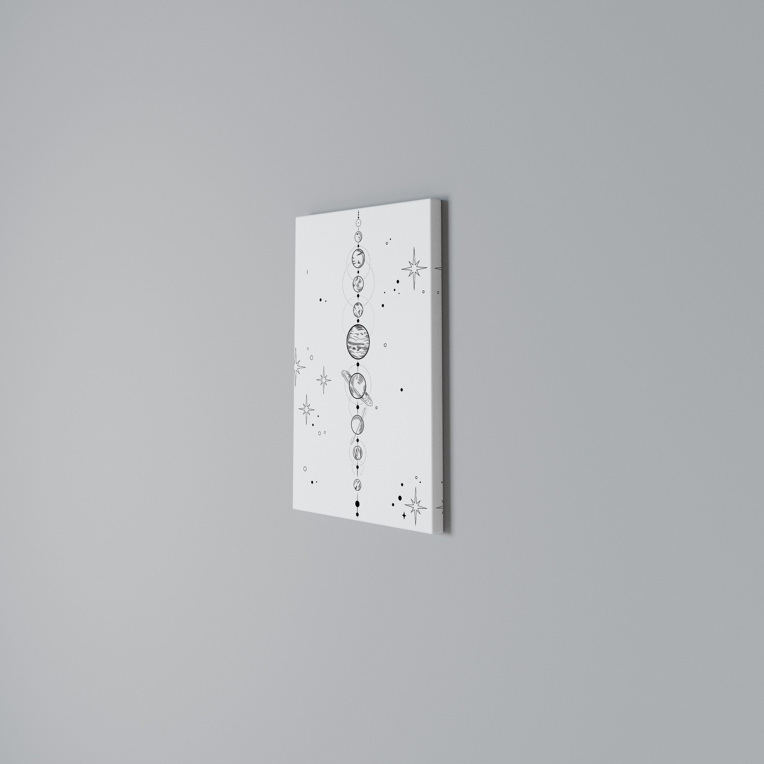 GALAXY OUTLINE Quadro em tela vertical