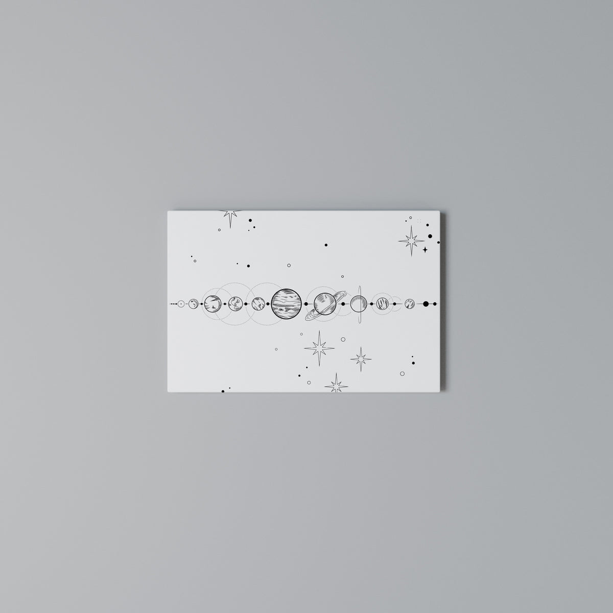 GALAXY OUTLINE Horizontal Canvas Print