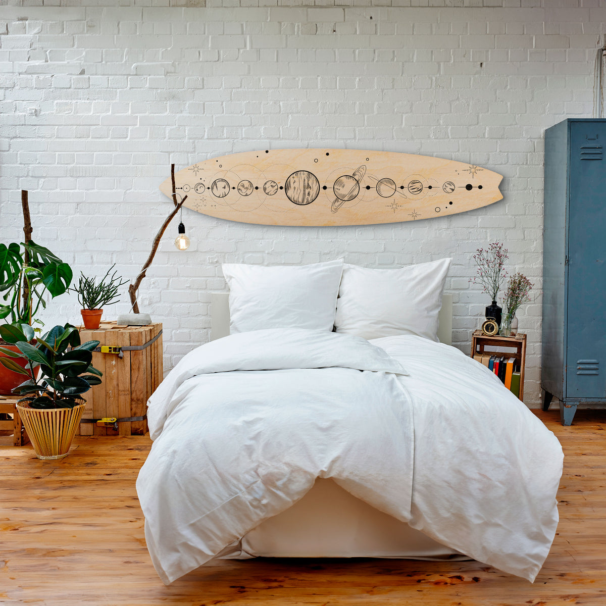 GALAXY OUTLINE Painel Decorativo Prancha de Surf
