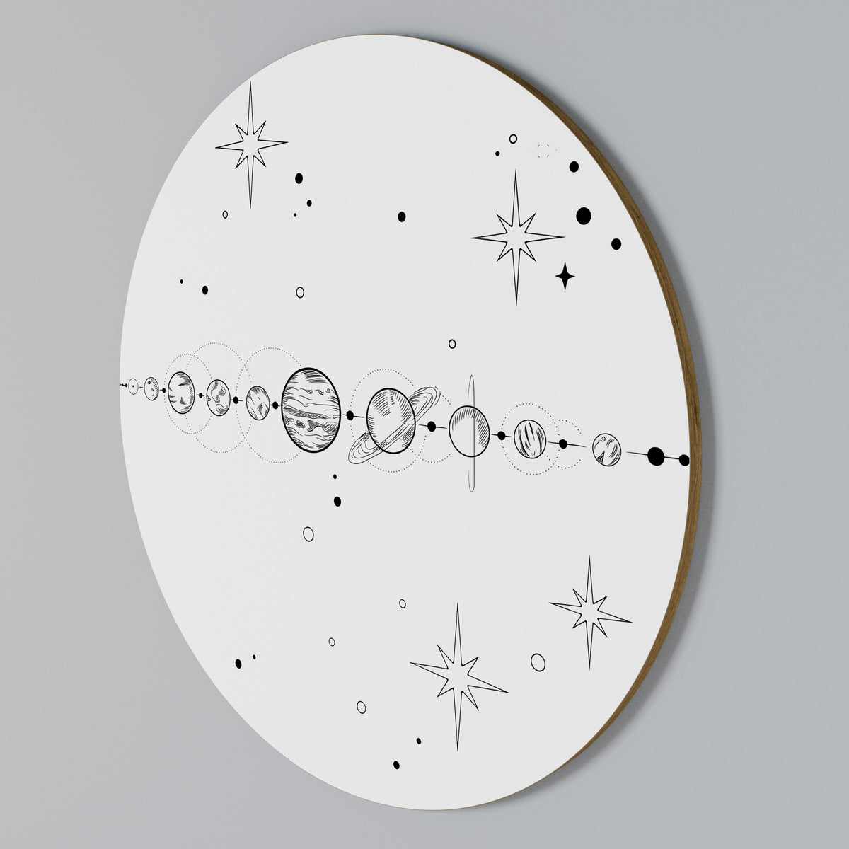 GALAXY OUTLINE Round Wall Art