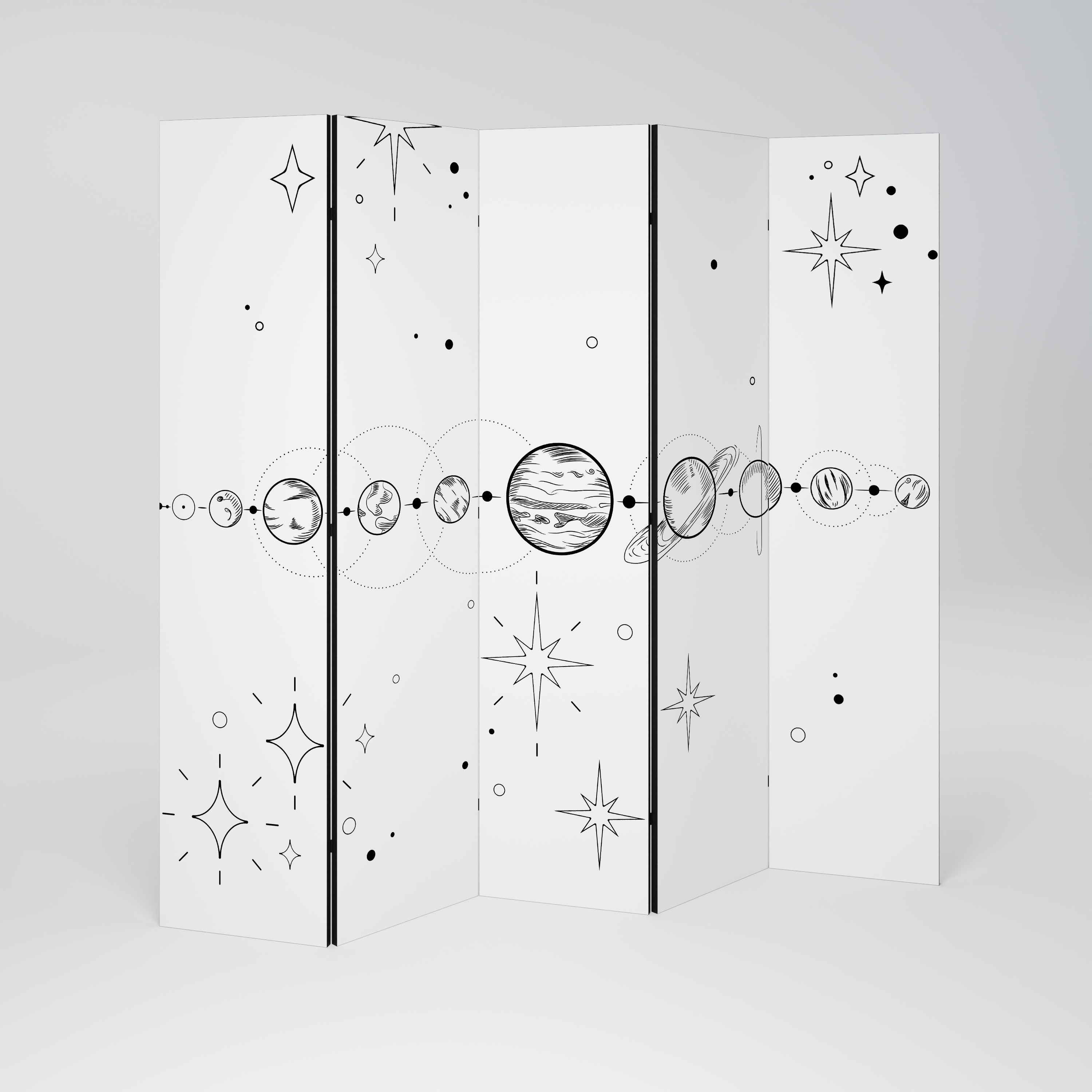 GALAXY OUTLINE Biombo de 5 Painéis