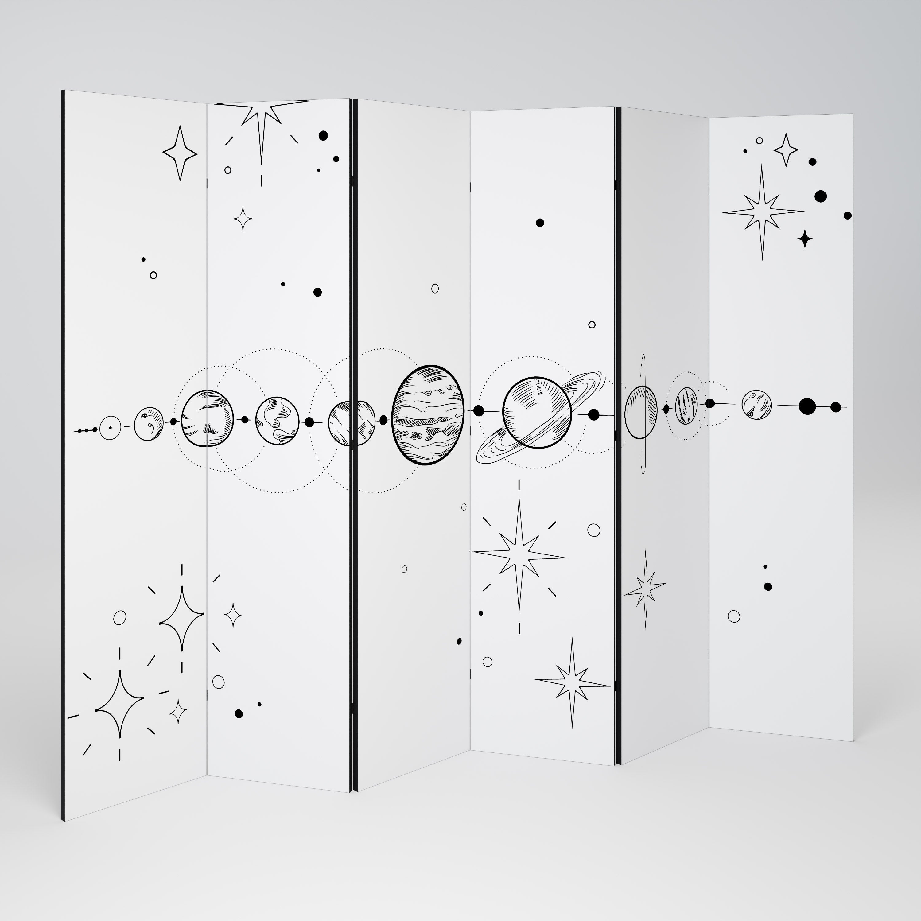 GALAXY OUTLINE Decorative 6-Panel Room Divider