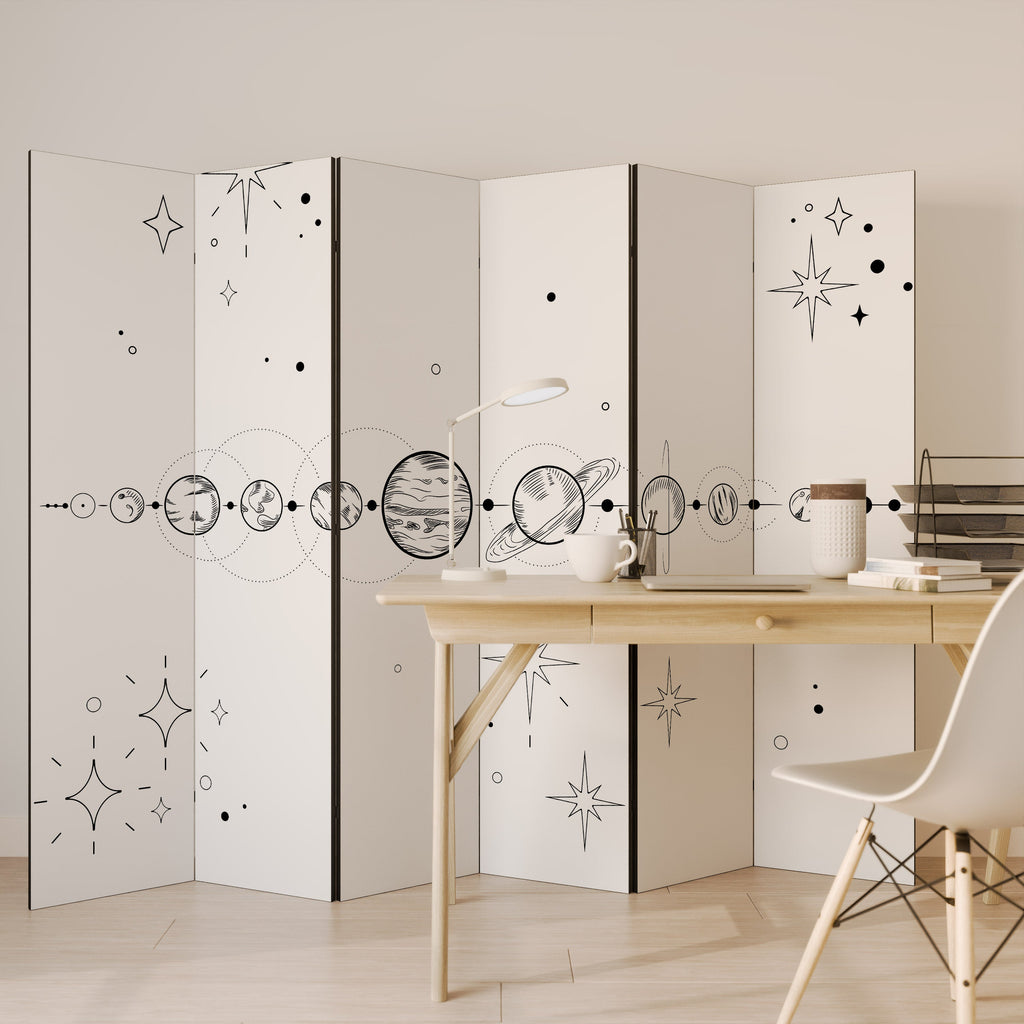 GALAXY OUTLINE Decorative 6-Panel Room Divider
