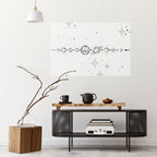 GALAXY OUTLINE Peel and Stick Horizontal Poster