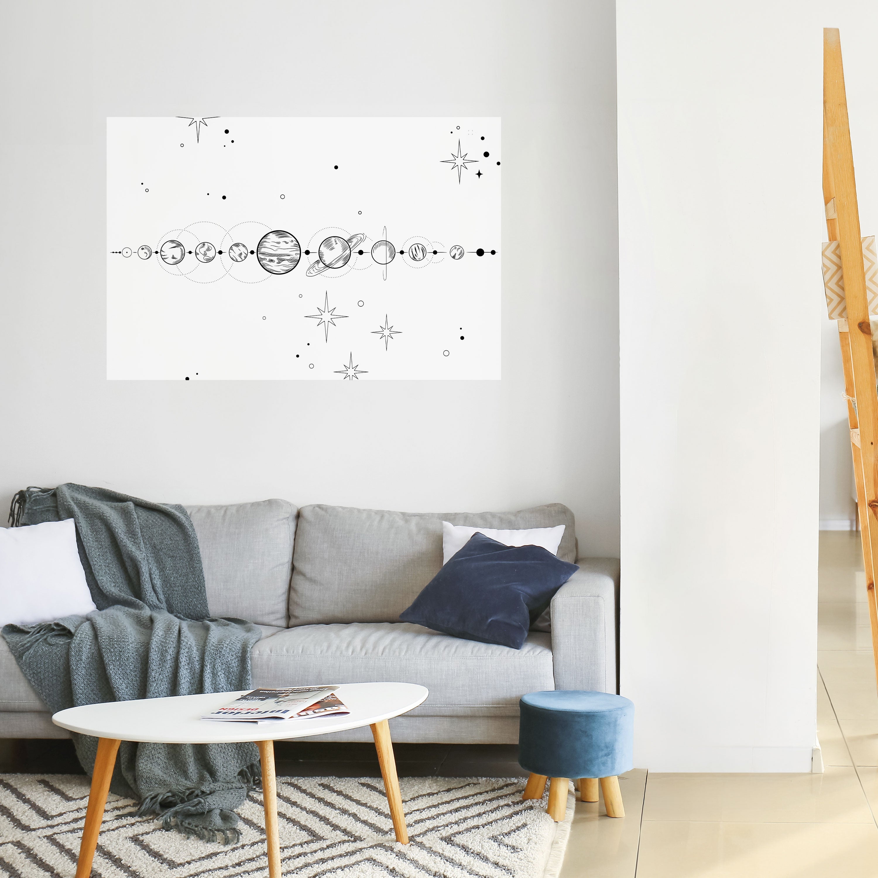GALAXY OUTLINE Peel and Stick Horizontal Poster