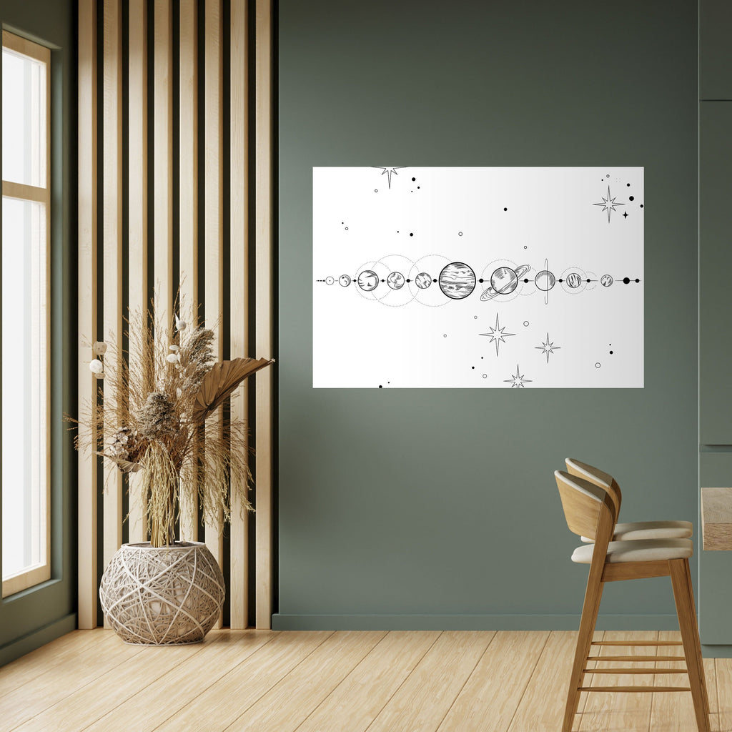 GALAXY OUTLINE Peel and Stick Horizontal Poster