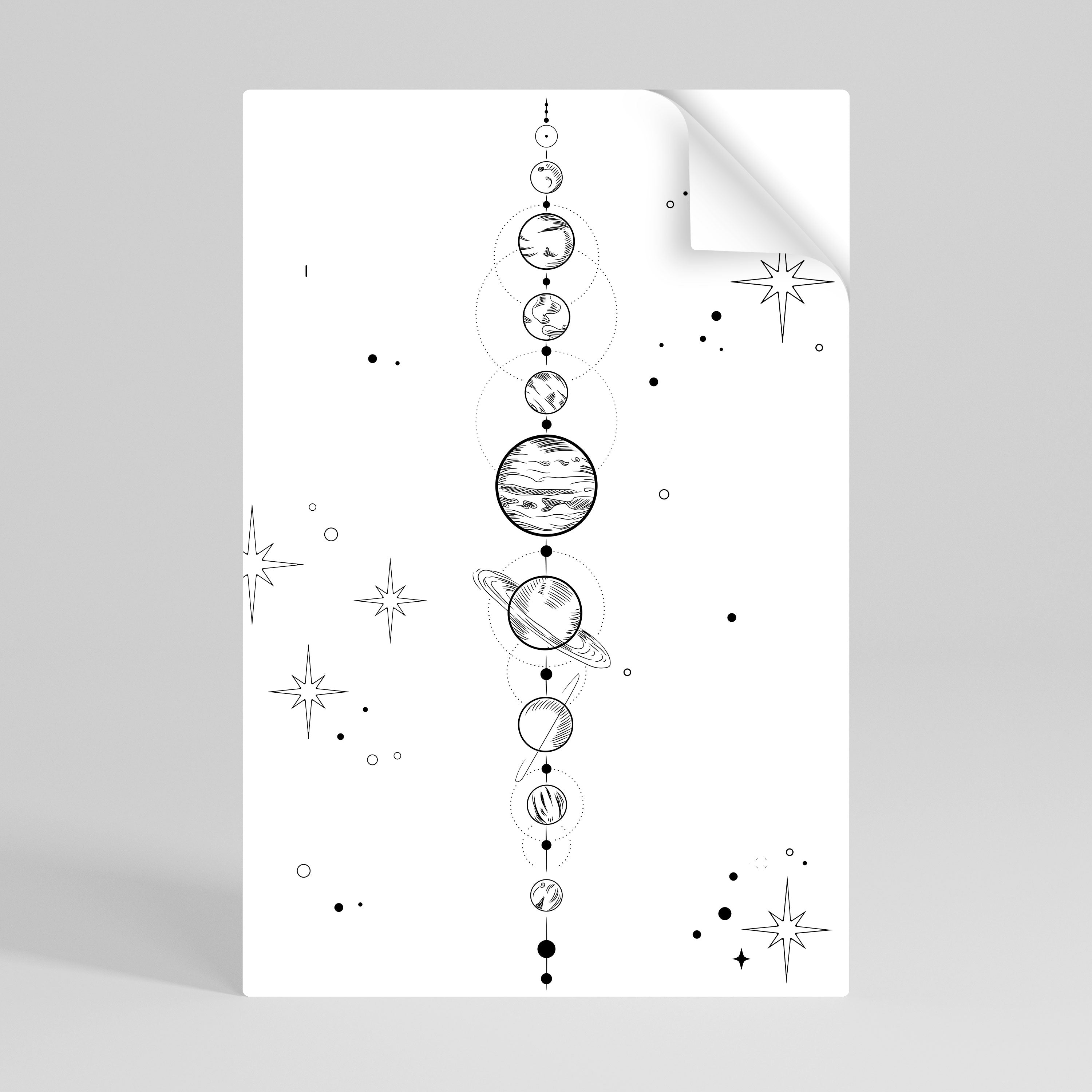 GALAXY OUTLINE Poster Vertical Autocolante