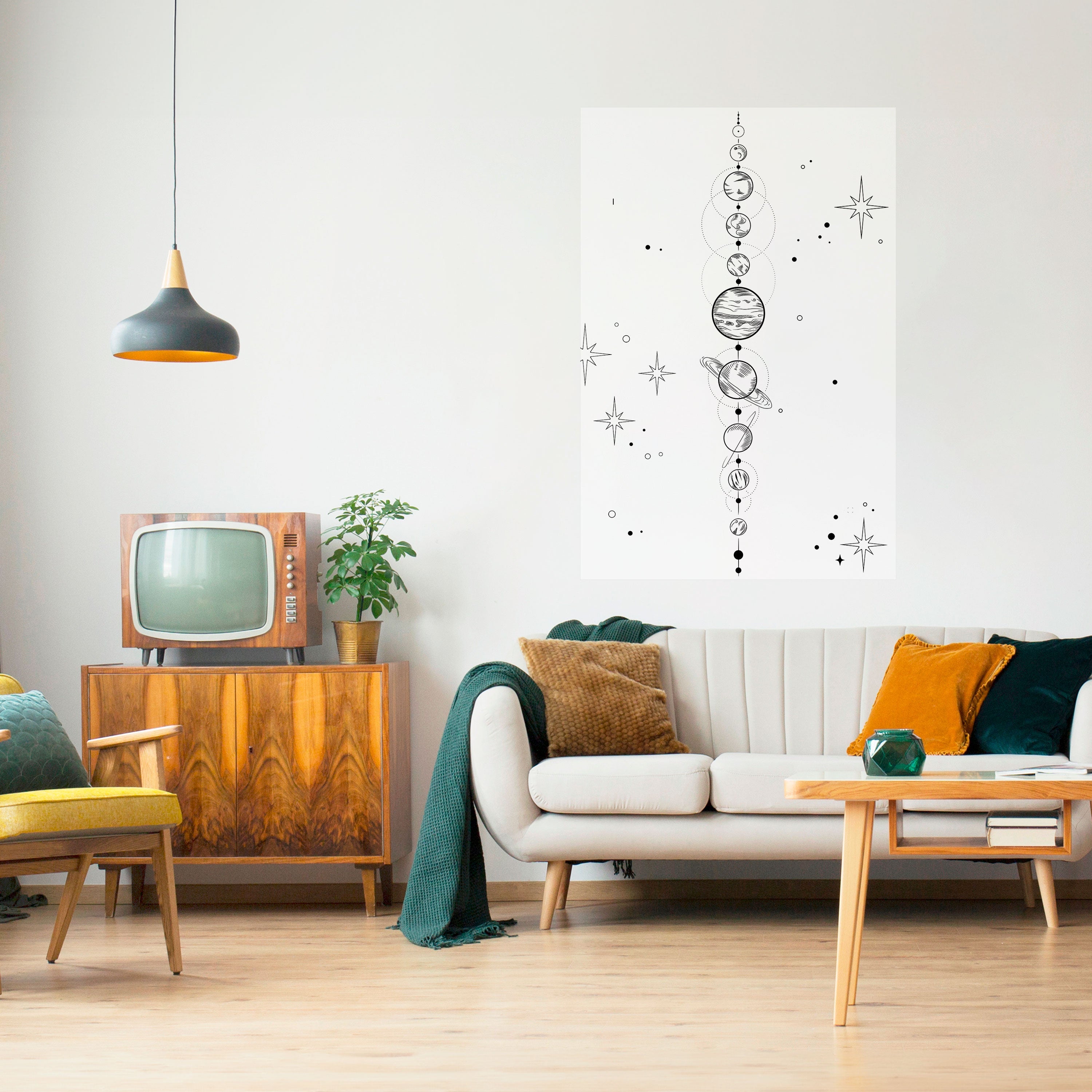 GALAXY OUTLINE Poster Vertical Autocolante