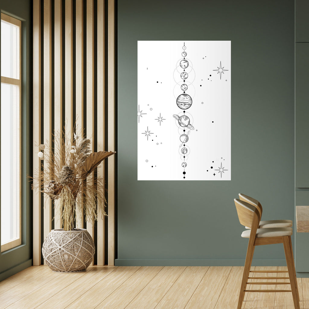 GALAXY OUTLINE Peel and Stick Vertical Poster