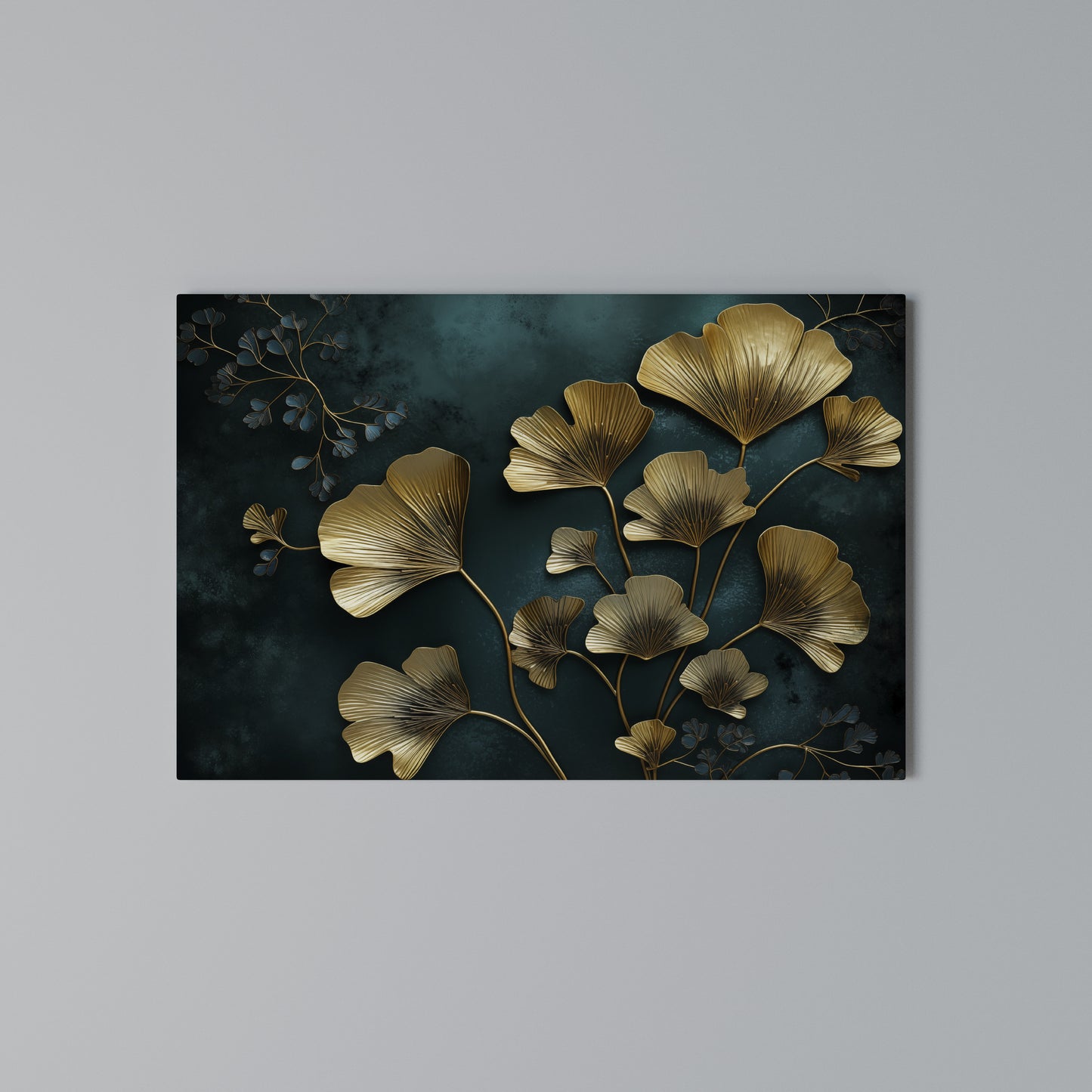 GOLDEN FLORA FANTASY Horizontal Canvas Print