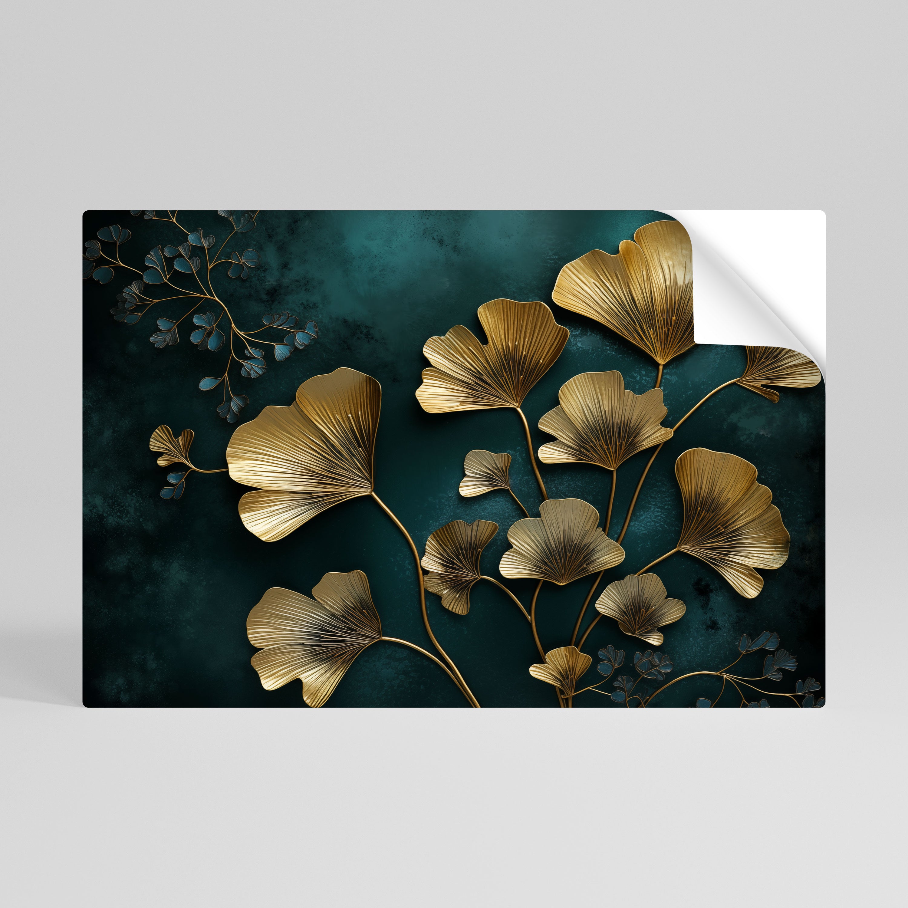 GOLDEN FLORA FANTASY Póster Autocolante Horizontal
